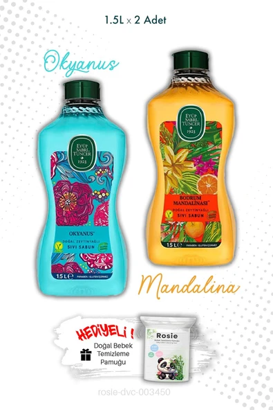 1.5L Sıvı Sabun Okyanus ve Bodrum Mandalinası ve ROSIE ürün görseli 1