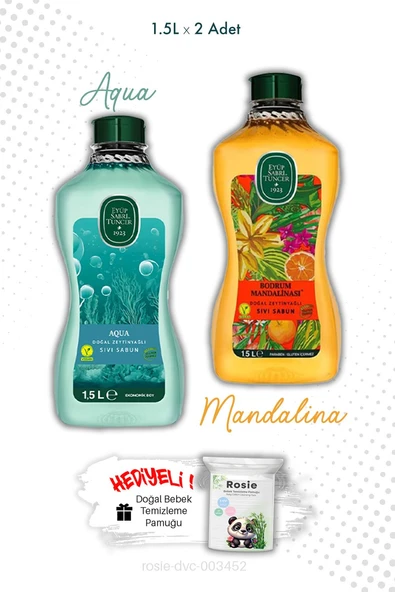 Aqua ve Bodrum Mandalinası 1.5L Sıvı Sabun ve ROSIE ürün görseli 1