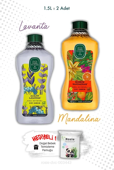 Sıvı Sabun Alaçatı Lavantası ve Bodrum Mandalinası 1.5L ve ROSIE ürün görseli 1