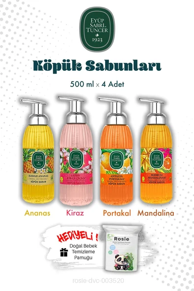 500 ML Köpük Sabun Kiraz, Ananas, Portakal, Mandalina ve Rosıe ürün görseli 1