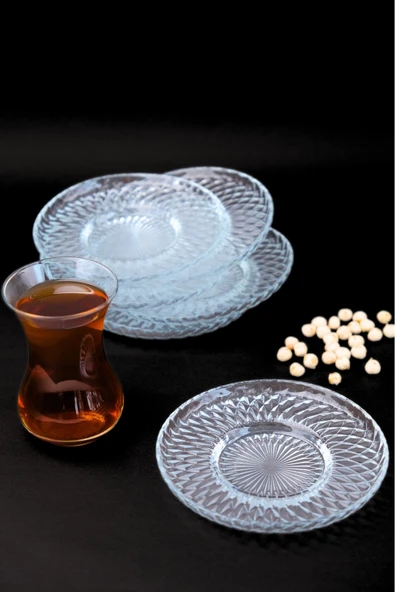 Tabak Evi Aden Sensu Cam Çay Tabağı 12cm Sade 6 lı 2494 ürün görseli 1