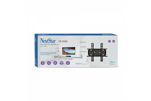 Askı Aparatı NEXT NEXTSTAR YE-2232 14'-32' Sabit LCD LED TV ürün görseli 1