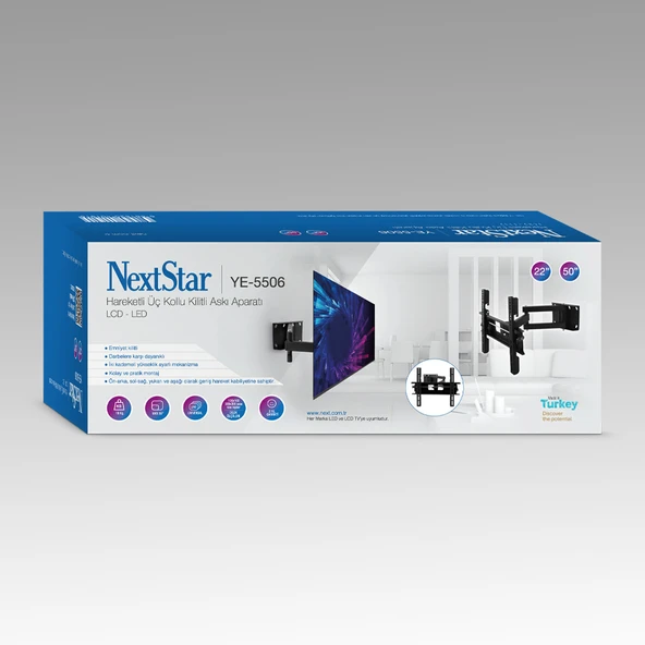 NextStarYE-5506 HAREKETLİ ÜÇ KOLLU KİLİTLİ ASKI APARATI NEXT ürün görseli 1