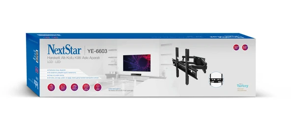 NextStar YE-6603  Hareketli Üç Kollu TV Askı Aparatı. NEXT ürün görseli 1