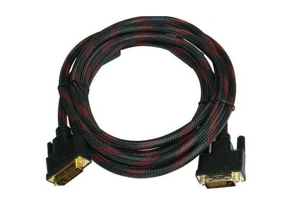 Ancheyn Dvi To Dvi Monitör Ekran Kablosu 3 Metre Ara Bağlantı Dvi-D 24+1 Örgü Kablo 4632 ürün görseli 1