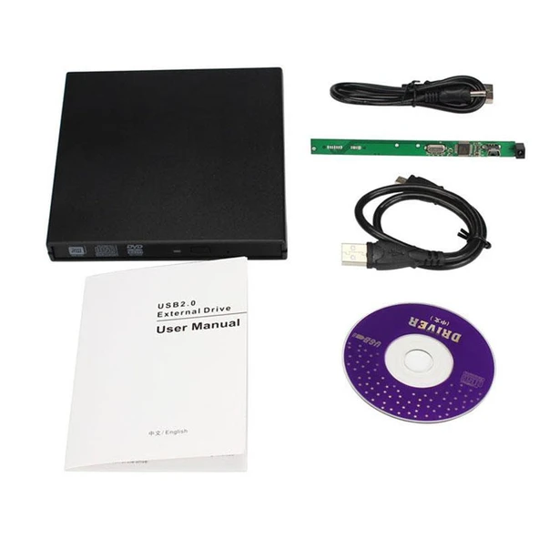 USB Sata Harici 9.5 mm DVD RW Writer Kutusu External Slim Harici Caddy Kutu 5114 ürün görseli 1