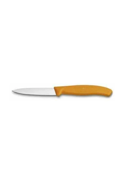 6.7606.L119 SwissClassic 8 cm. Düz Soyma Bıçağı Turuncu ürün görseli 1