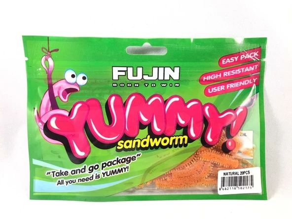 FUJIN Yummy Sandworm 7cm LRF Silikonu ürün görseli 1