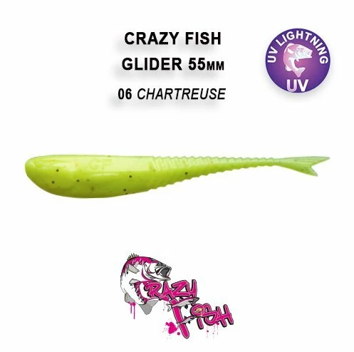 CRAZY FISH GLIDER 2.2'' / 55 MM SAHTE SİLİKON - Resim 7