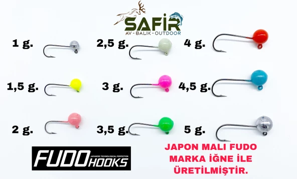 SAFİR ROUND MAGİC UV ve GLOW JİG HEAD (JAPON FUDO İĞNE) ürün görseli 1