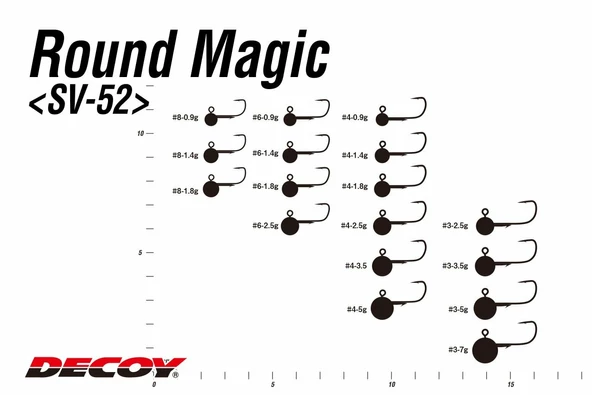 DECOY SV-52 Round Magic JH Jig Head - Resim 3