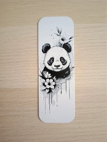 Şirin Panda 3D Kitap Ayracı – Hueforge Tekniği ile Özel Tasarım ürün görseli 1
