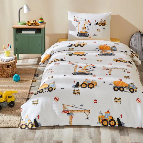 Özdilek Tek Kişilik Ranforce Pike Takımı Builder Sarı ürün görseli 1