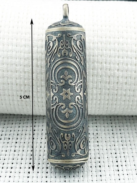 Silindir 925 Ayar Cevşen Muska Kabı - Resim 3