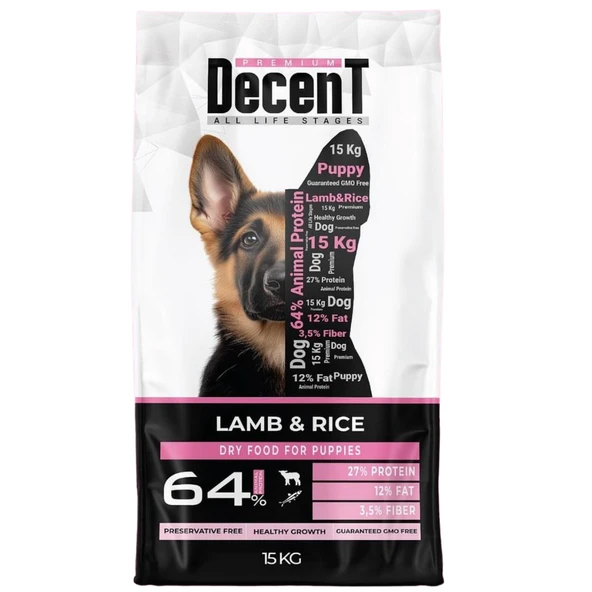Decent Kuzu Etli Yavru Köpek Maması 15 Kg ürün görseli 1