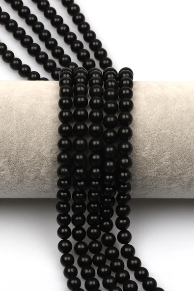 Shungite Doğal Taş Dizi 6 mm Küre Kesim ürün görseli 1