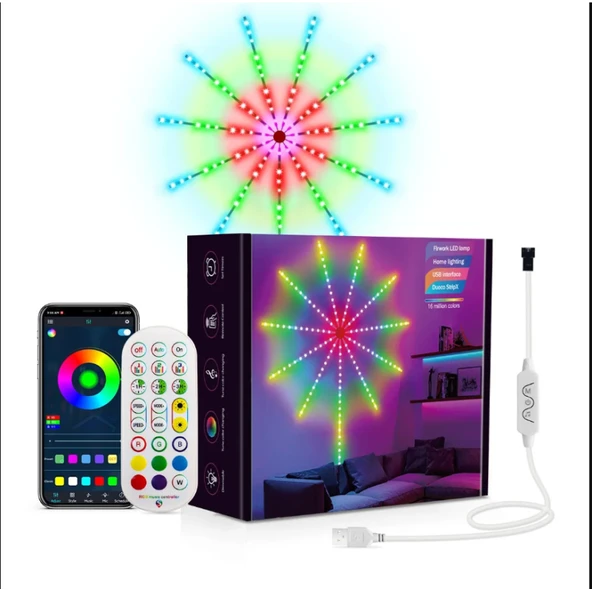 RGB Firework LED Duvar Lambası ürün görseli 1