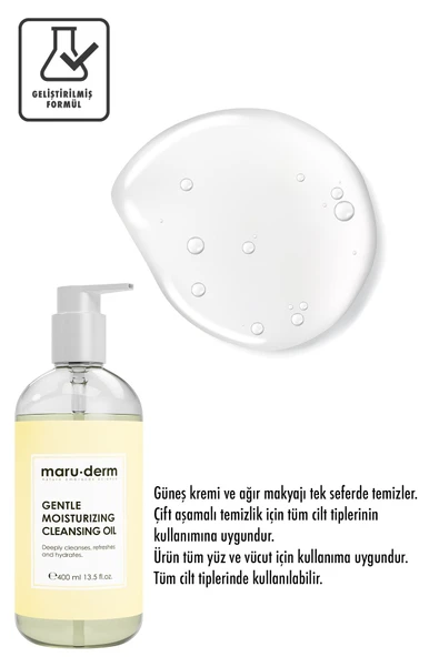 Maru.Derm Maruderm Yağ Bazlı Temizleyici 400 Ml - Yüz Ve Vücut Için Temizleme Yağı ürün görseli 1