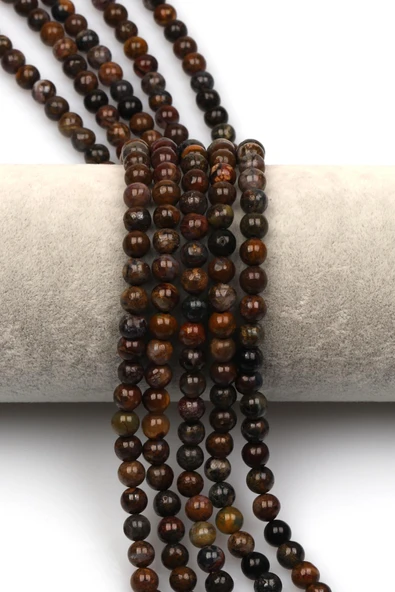Pietersite (A Kalite) Doğal Taş Dizi 6 mm Küre Kesim ürün görseli 1