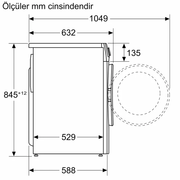 PROFİLO-CGA244ZRTR-9Kg-1400Devir- Siyah-A enerji - Resim 3