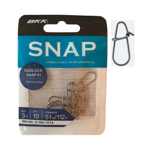 BKK Duolock Snap-51 Yapay Yem Klipsi No:3(10'lu Paket) ürün görseli 1