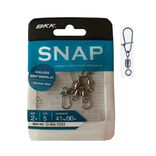 BKK Duolock Snap Swivel-51 Klipsli Fırdöndü No:2 (5'LİPaket) ürün görseli 1
