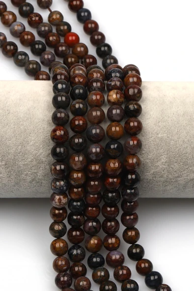 Pietersite (A Kalite) Doğal Taş Dizi 8 mm Küre Kesim ürün görseli 1