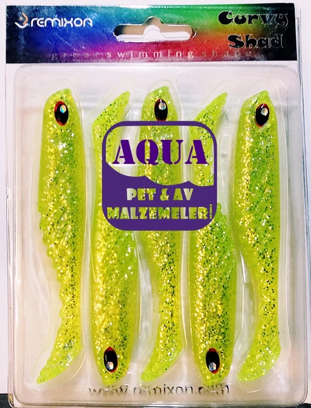 Remixon Curvy Shad 10,5 cm 9 gr 5'li Paket Suni Silikon Balık Yem - Turna Levrek Silikonu  02 ürün görseli 1
