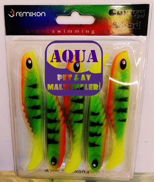 Remixon Curvy Shad 10,5 cm 9 gr 5'li Paket Suni Silikon Balık Yem - Turna Levrek Silikonu  03 ürün görseli 1