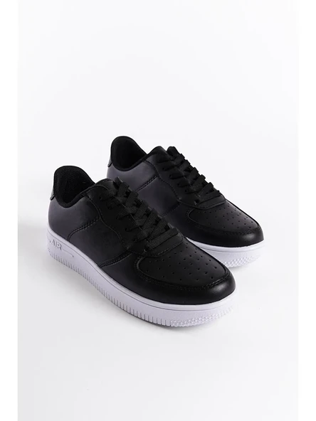 Siyah Klasik Düz Kadın Sneaker ürün görseli 1