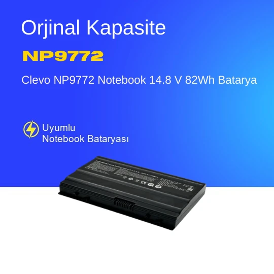Clevo NP9772 Notebook 14.8 V 82Wh Batarya – Orjinal Uyumlu, Yüksek Performanslı ürün görseli 1
