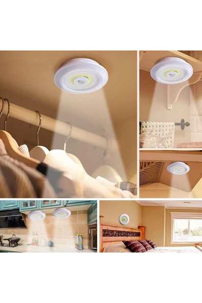 Ucuz Geldi 3lü Kumandalı Kabin Led Set Gece Lambası Mutfak Tezgah Altı Dolap İçi Kabin Altı Banyo Aydınlatması ürün görseli 1