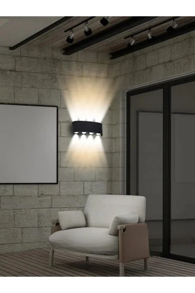 Ucuz Geldi 15w Dekoratif Çift Yönlü Aydınlatma 8'li Led Aplik Duvar Lambası Cata Kapri Gün Işığı Duvar Apliği ürün görseli 1