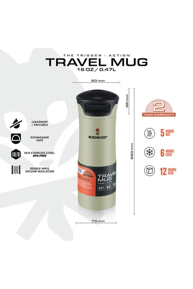 Travel Mug Termos Bardak 0.47 lt Sage Green ürün görseli 1