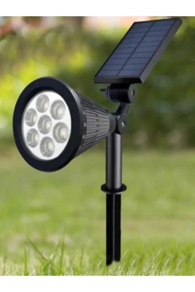 Ucuz Geldi 7w Led Solar Kazıklı Çim Armatür Cata Güneş Enerjili Çim Lambası Bahçe Aydınlatma Amber Renk Işık ürün görseli 1