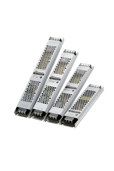 Coral Light Ultra Slim Sessiz Şerit Led Trafosu Metal Kasa 12v 16,5 Amper Led Trafo Adaptör ürün görseli 1