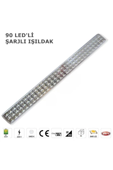 Ucuz Geldi Şarj Edilebilir 90 Ledli Şarjlı Işıldak Cata Tuna 9w Şarjlı Led Işıldak Acil Durum Lambası ürün görseli 1