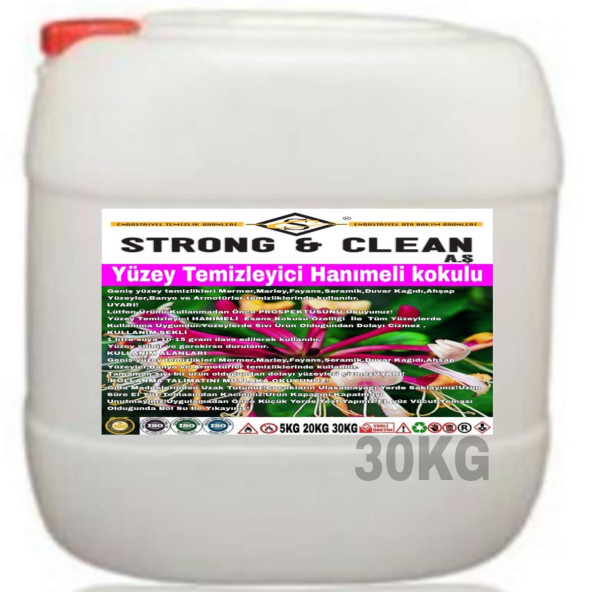 YÜZEY TEMİZLEYİCİ HANIMELİ KOKUSU 30KG ürün görseli 1