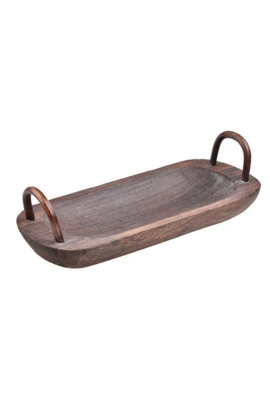 Bambum Bavola - Kulplu Tepsi Oval Küçük ürün görseli 1