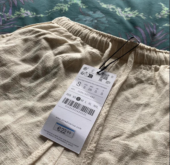Stradivarius Krem Pantalon - Resim 3