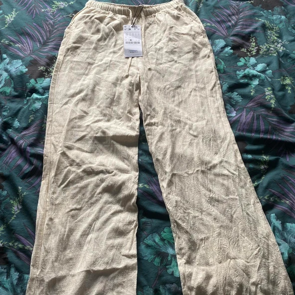 Stradivarius Krem Pantalon - Resim 2