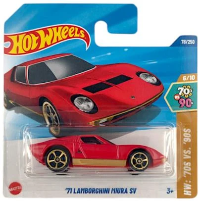 Hot Wheels Tekli Arabalar 71 Lamborghini Miura SV HYX22 (HW '70s vs. '90s) ürün görseli 1