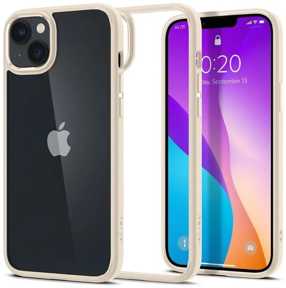 Spigen iPhone 14 Plus Kılıf Ultra Hybrid Sand Beige - ACS04898 ürün görseli 1