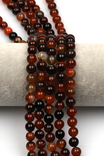 Madagaskar Akik Doğal Taş Dizi 8 mm Küre Kesim ürün görseli 1