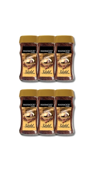 Mahmood Coffee Gold Granül Kahve Cam Kavanoz 100 G x 6lı Set ürün görseli 1