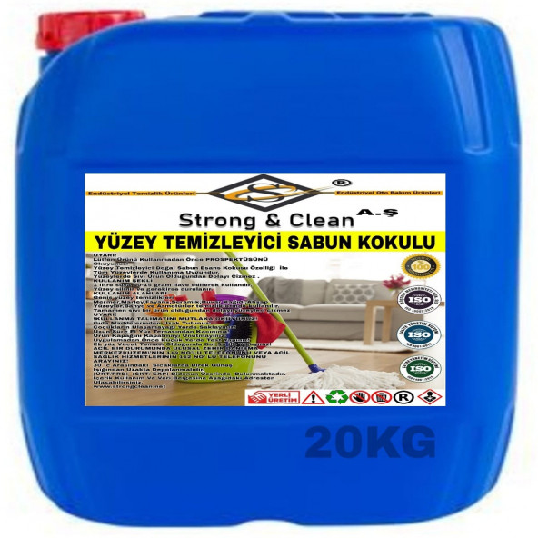 Yüzey Temizleyici Doğal Sabun Kokulu 20kg ürün görseli 1