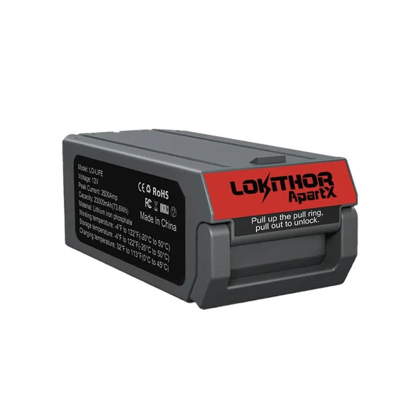 Lokithor LIFE 12.8Volt LiFePo4 2500A Takviye Gücü APARTX ile Uyumlu Yedek Akü ürün görseli 1