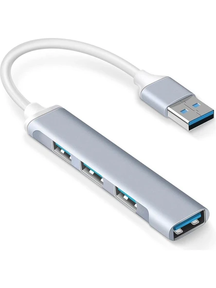 USB ÇOĞALTICI ÇOKLAYICI 4 PORT USB 3.0 HUB SLİM ADAPTÖR SPLİTTER PC LAPTOP NOTEBOOK IÇİN 20 CM ürün görseli 1