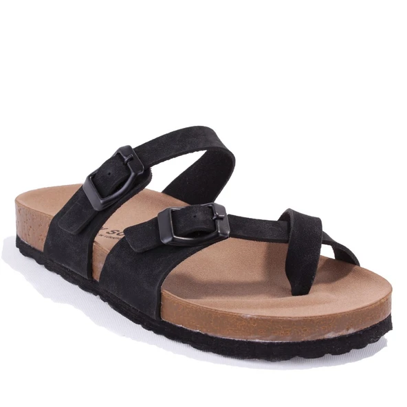 Fly Soft S042031 Siyah Günlük Ortopedik Parmak Arası Kadın Spor Terlik ürün görseli 1
