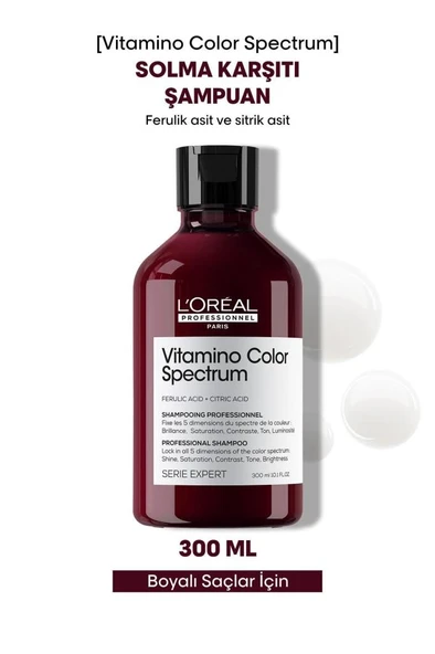 Loreal Professionnel Vitamino Color Spectrum Boyalı Saçlar İçin Solma Karşıtı Şampuan 300 ml ürün görseli 1